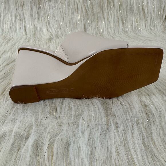 NEW Steven New York Womens Jorry Wedge Slide Sandal Square Toe Vegan Leather 6.5 - Picture 5 of 10